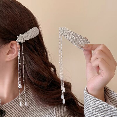 复古风发夹头饰边夹气质60130