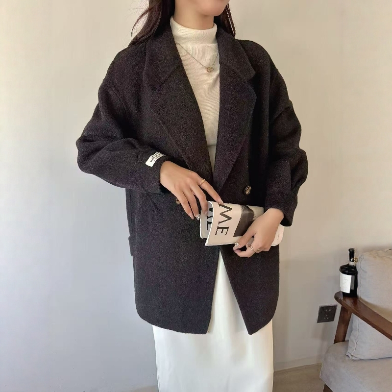 双面羊绒大衣女士气质中长款