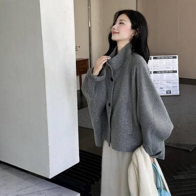 立领显瘦斗篷短款韩系