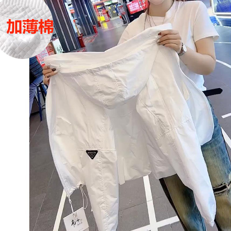 加棉休闲宽松外套女连帽短款春秋2026新款夹克衫洋气百搭显瘦上衣