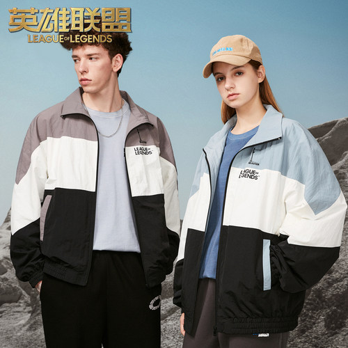 lol复古拼接夹克英雄联盟