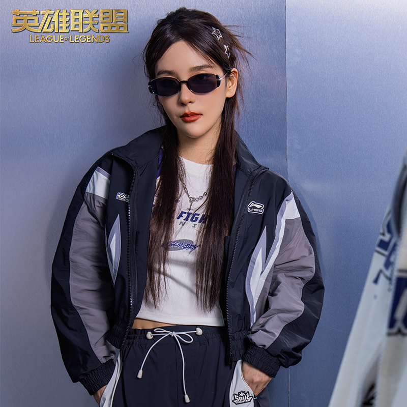 英雄联盟&李宁联名款斗魂觉醒短款夹克蝙蝠袖休闲外套AJDV194