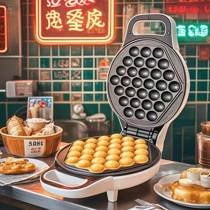 米凡欧斯香港家用鸡蛋仔机 鸡蛋饼烤机 QQ电蛋仔机 电热蛋仔锅