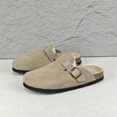 稀缺外单尾货男款勃肯鞋真皮舒适休闲博肯经典包头半拖休闲大码鞋