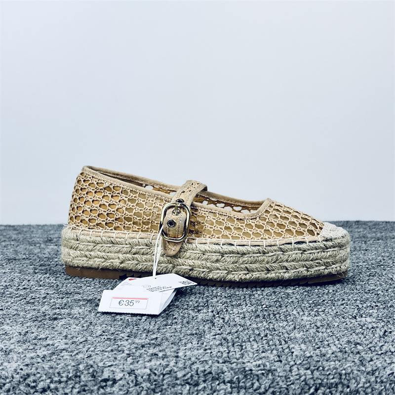 透气印花刺绣单鞋复古厚底渔夫鞋