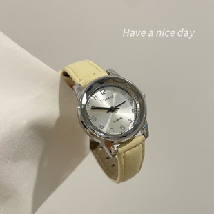 日系小清新手表女高中生初中生森女系学院风指针式 考试看时间专用