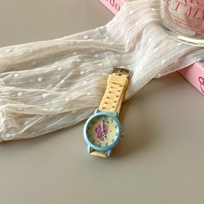 可爱卡通石英腕表中小学生看时间
