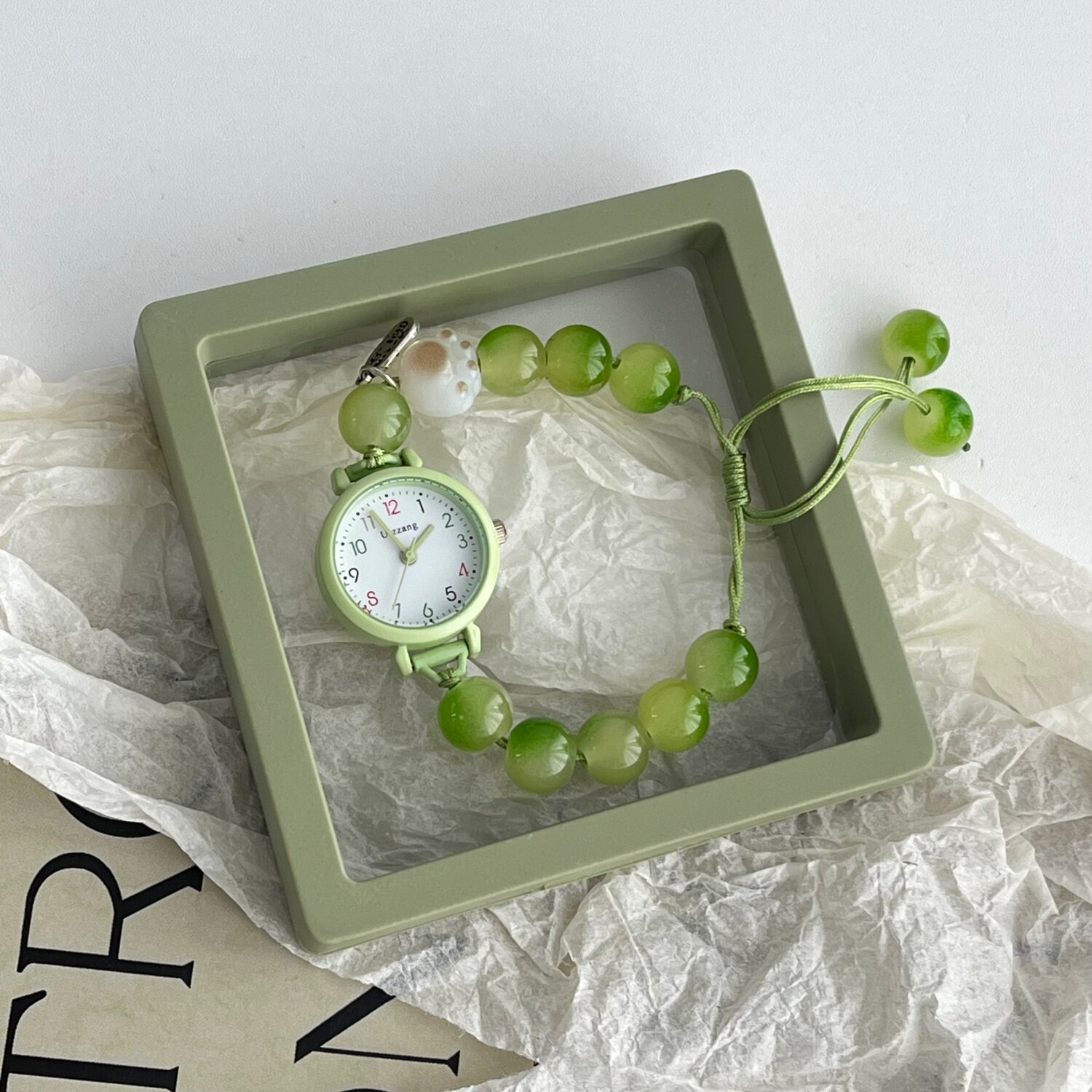 ins小众设计高颜值编织绳串珠手链手表女学生简约气质森系小清新