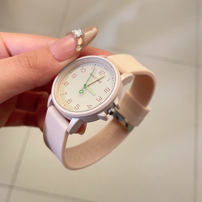 考试专用指针式硅胶数字手表