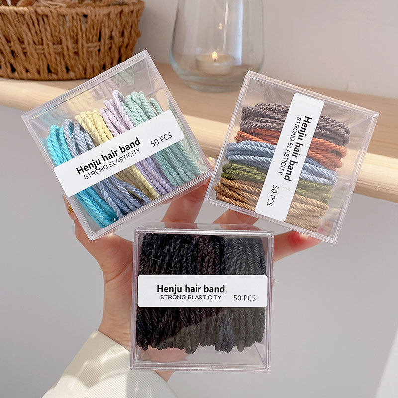 彩色耐用发圈高弹力橡皮筋头饰品
