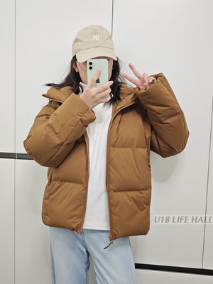 女装无缝羽绒连帽外套冰雪羽绒服秋冬防风百搭夹克保暖上衣478577