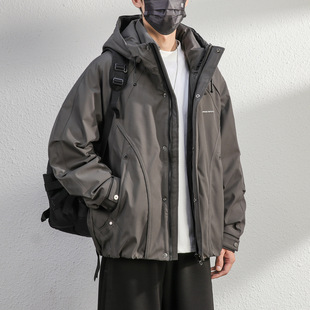 重磅高充白鸭绒羽绒服男士连帽加绒加厚保暖冬季休闲派克服男外套