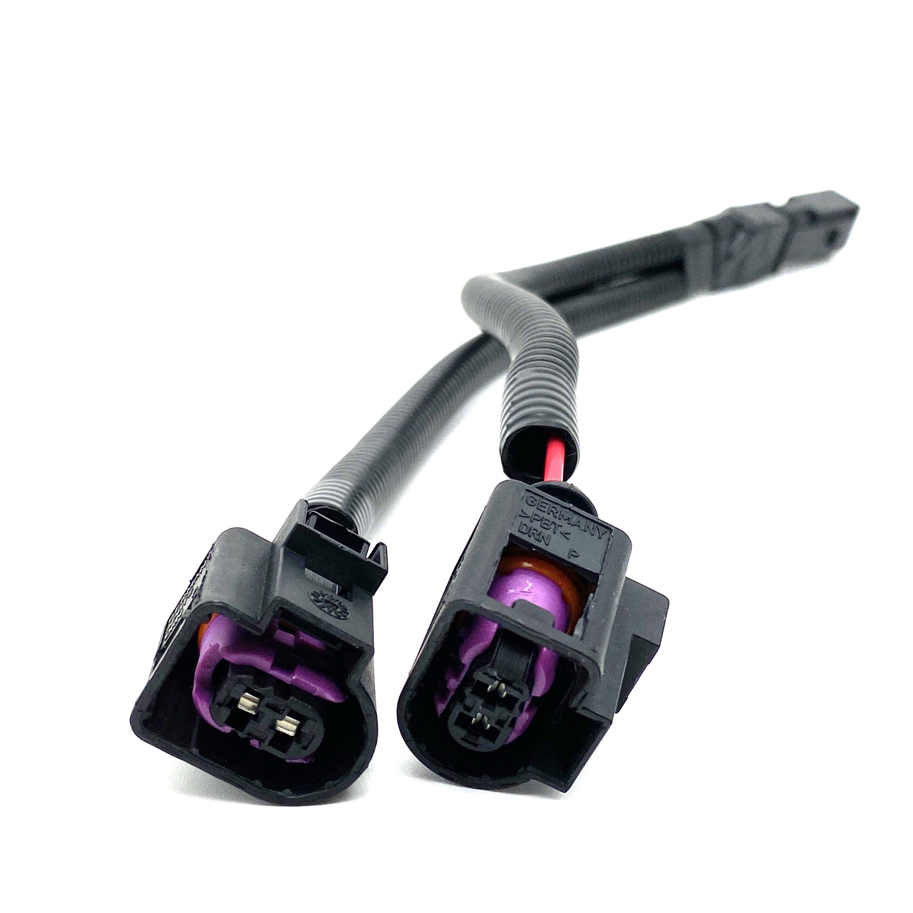 适配新桑塔纳新捷达新波罗昕锐无损改装蜗牛喇叭一拖二插头线束