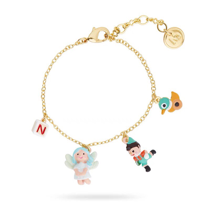 手工珐琅 匹诺曹 蓝发小仙女 精灵女孩 手链 项链