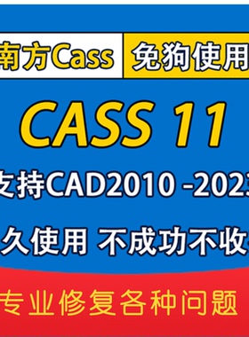 南方cass11时空版土方测绘软件远程安装cad2010/2014/2021/2022