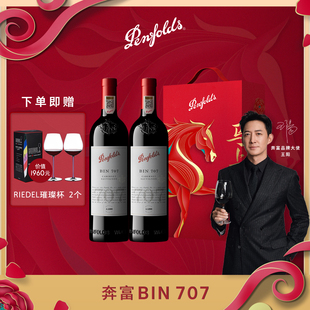 奔富BIN707红酒马年生肖礼盒澳洲进口葡萄酒正品 行货官方防伪旗舰