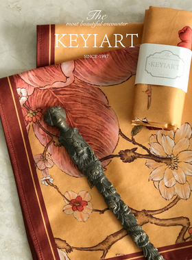 KEYIART可一艺术衍生品-古林秋籁· 手帕 创意产品 原创设计