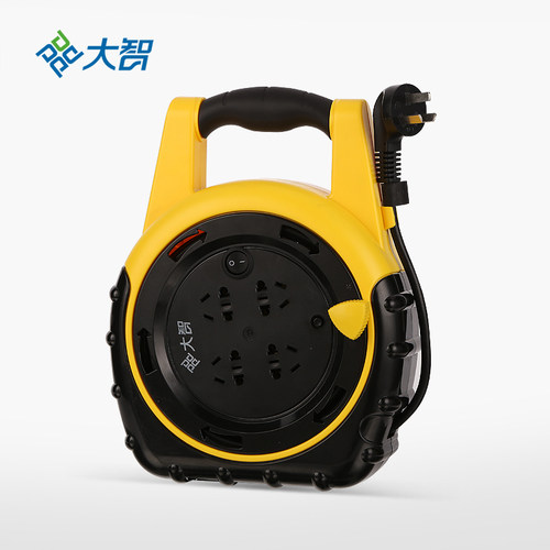 插座卷线盘线轴拖线盘家用工程移动式电缆卷盘线盘10米线蜗牛线盘 - 封面