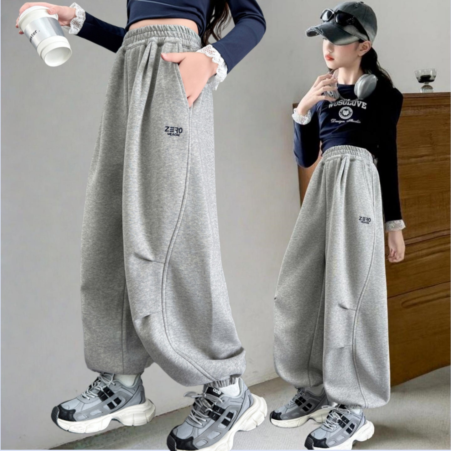 【束脚】女童春秋装运动卫裤