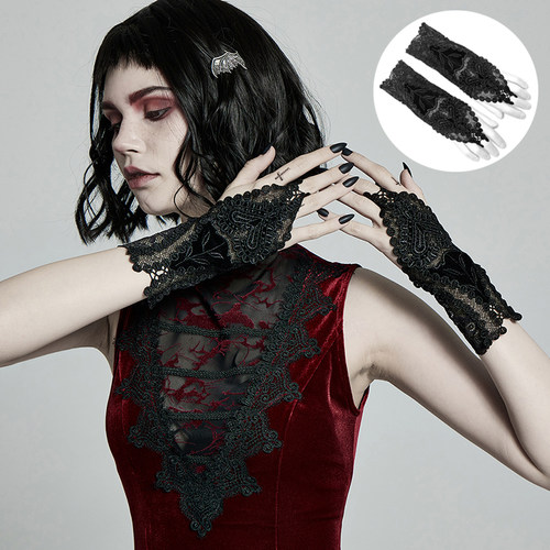 ╋魔叹╋PUNKRAVE哥特GOTHIC洛丽塔LOLITA定位蕾丝手套配饰 WS440