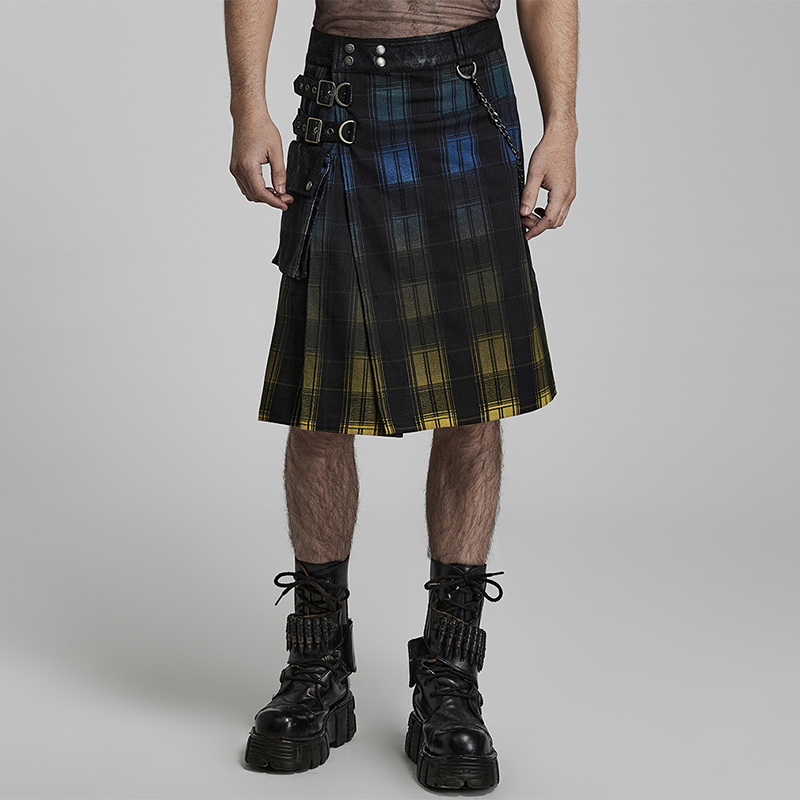 PUNKRAVE朋克摇滚苏格兰男用长裙