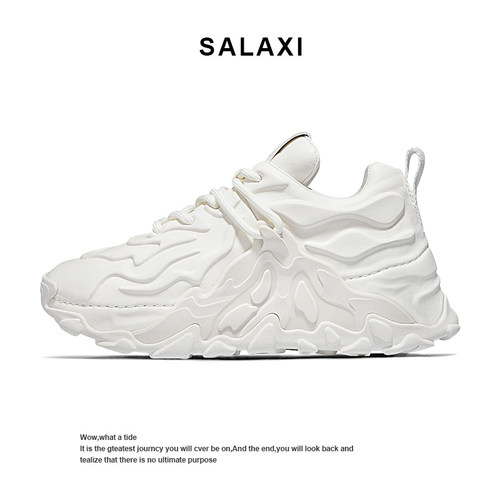 salaxi厚底增高老爹鞋小白鞋男女