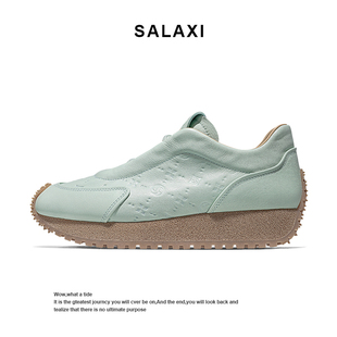 Salaxi/莎莱茜新款阿甘鞋防滑百搭厚底增高休闲运动鞋男德训鞋女