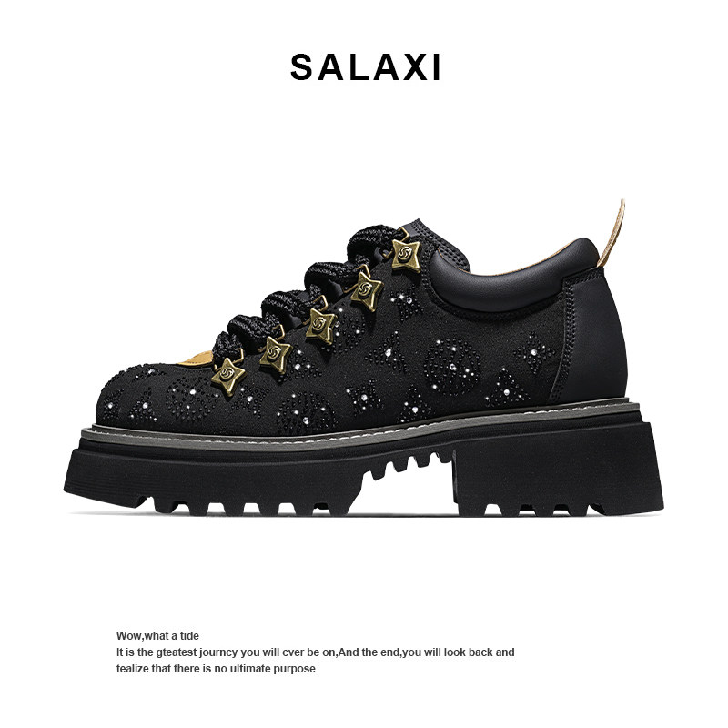 Salaxi/莎莱茜冬季新款钻石英伦马丁靴百搭厚底男女款时尚休闲鞋,流行男鞋,时尚休闲鞋,淘宝优惠券,粉丝福利购,淘宝优惠卷