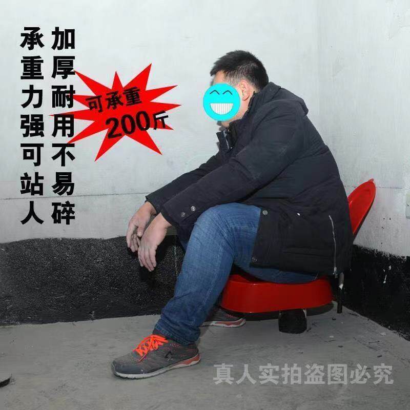 装修工地临时马桶塑料强化PVC蹲坑简易防臭便池非一次性可冲水
