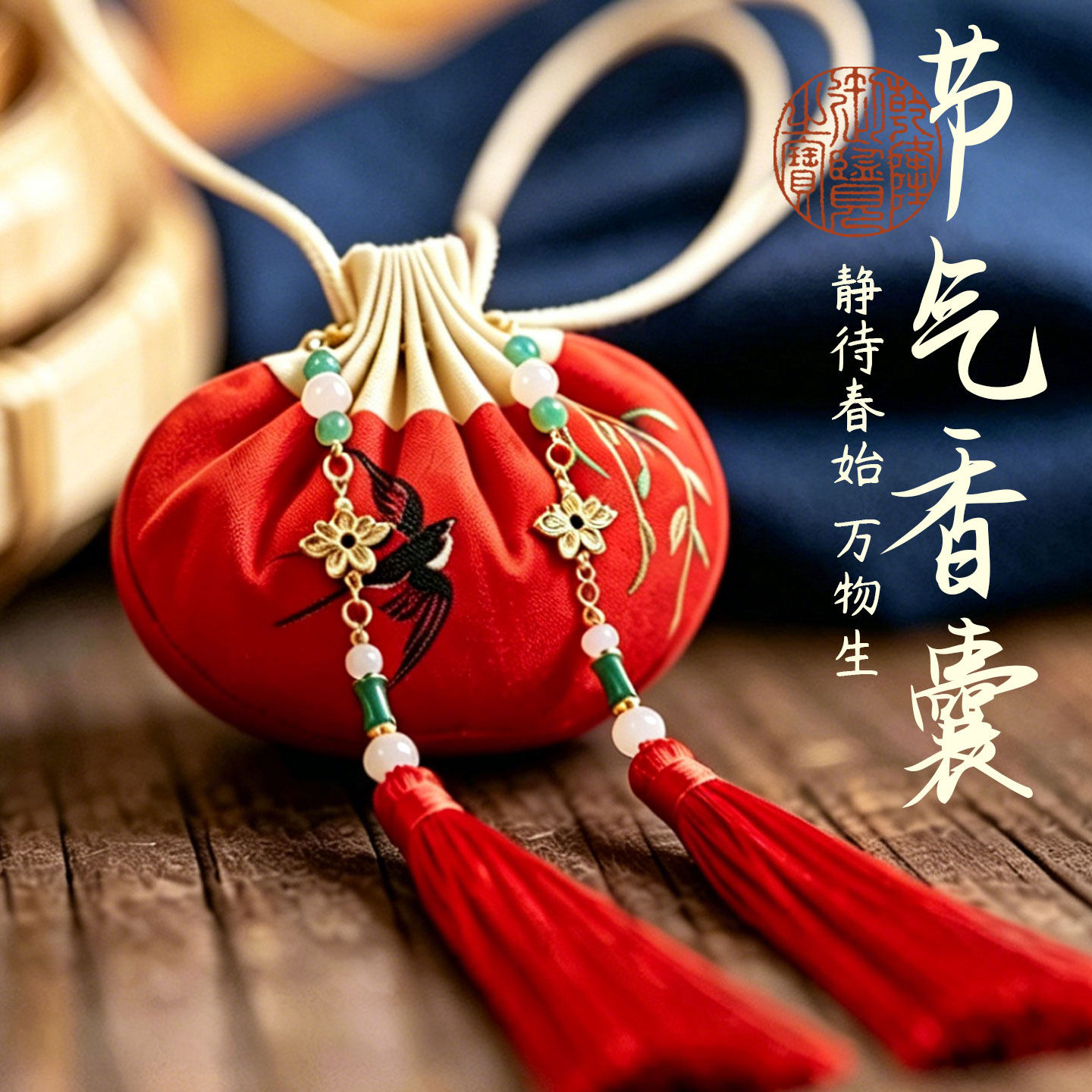 重阳节香包香囊空袋汉服荷包香袋中国风汽车装饰空袋古风长绳随身