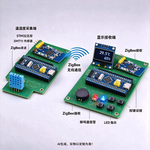 基于STM32单片机和Zigbee的温湿度远程控制报警DL-20系统CC2530