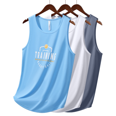 背心男冰丝速干健身衣运动薄款夏