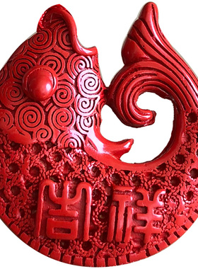 复古鱼跃龙门学生事业吊坠红朱砂吉祥如意古风挂坠鲤鱼添贵项链