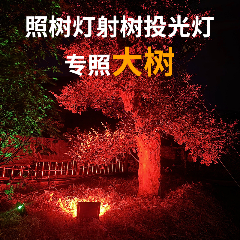 照树灯射树投光灯户外防水彩色灯