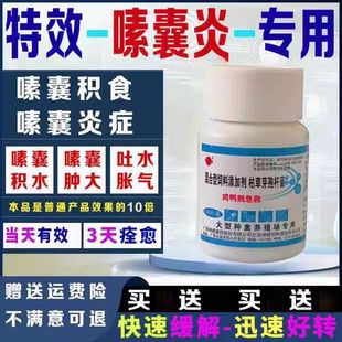 鸡药养鸡专用鸡鸭鹅救命药黄白绿便鸡嗉囊炎胀嗉腺肌胃炎特效禽药