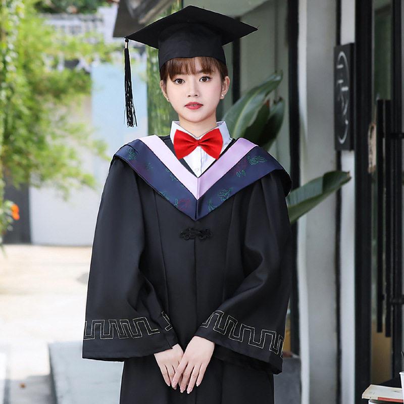 学位学士服毕业礼服大学生男女学院风工科本科文科硕士博士导师服