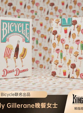 晚餐女士Diner Dames 收藏花切纸牌Kelly Gillerane Bicycle联名