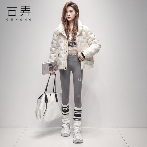 短款立领羽绒服女2026冬季小个子菱格纹保暖百搭轻薄鸭绒通勤外套