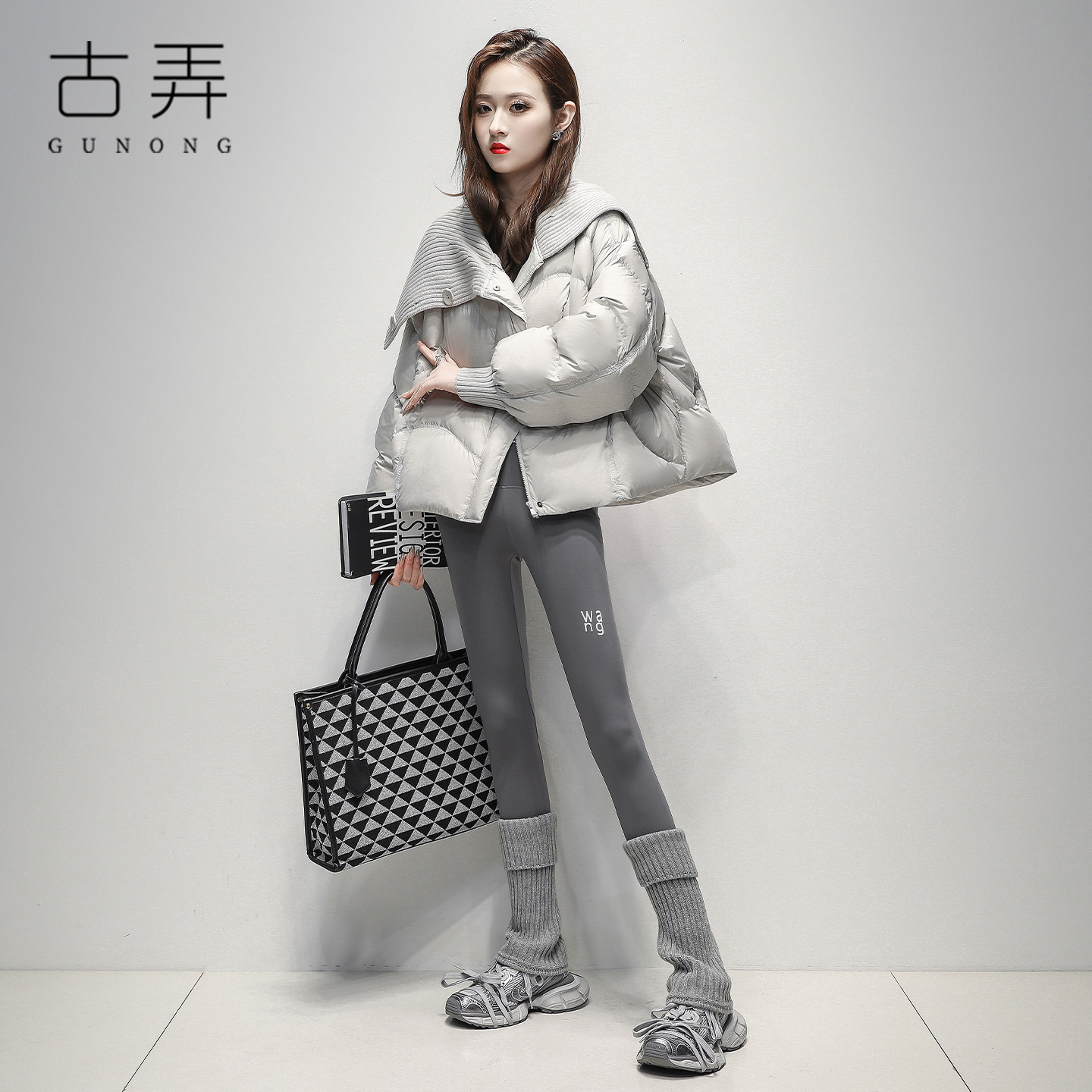 高端时尚针织毛领羽绒服女2026新款小个子保暖舒适防寒冬装外套潮