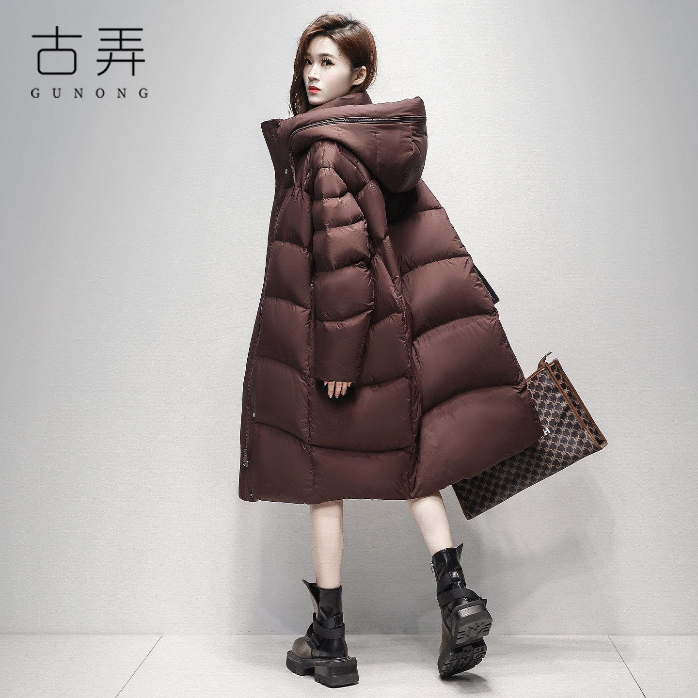 古弄品质长款过膝羽绒服女2025冬季新款加厚防寒服保暖连帽外套潮,女装/女士精品,羽绒服,淘宝优惠券,粉丝福利购,淘宝优惠卷