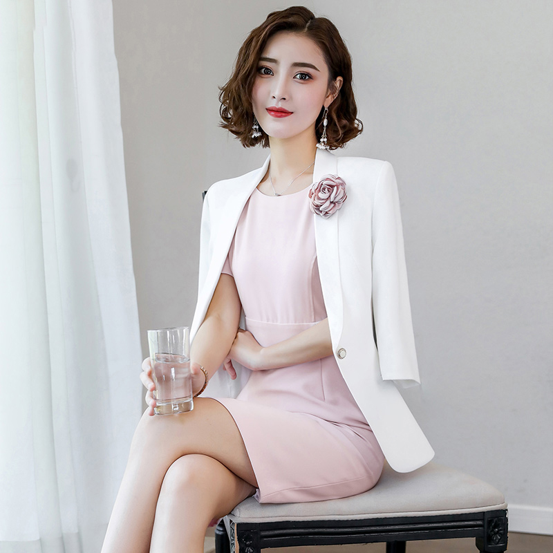 j-me职业套装时尚气质连衣裙无袖背心裙西装外套正装工作服职业装