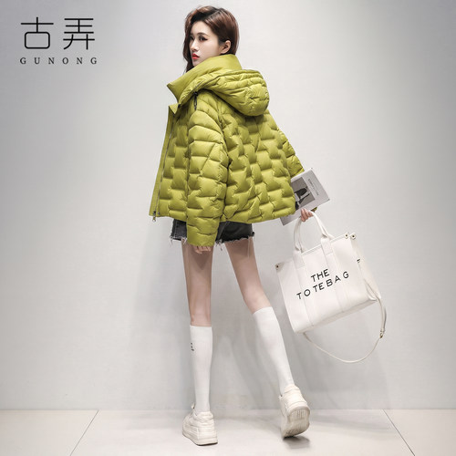 短款龟背羽绒服女2026冬季新款立领轻薄保暖休闲鸭绒内胆百搭外套