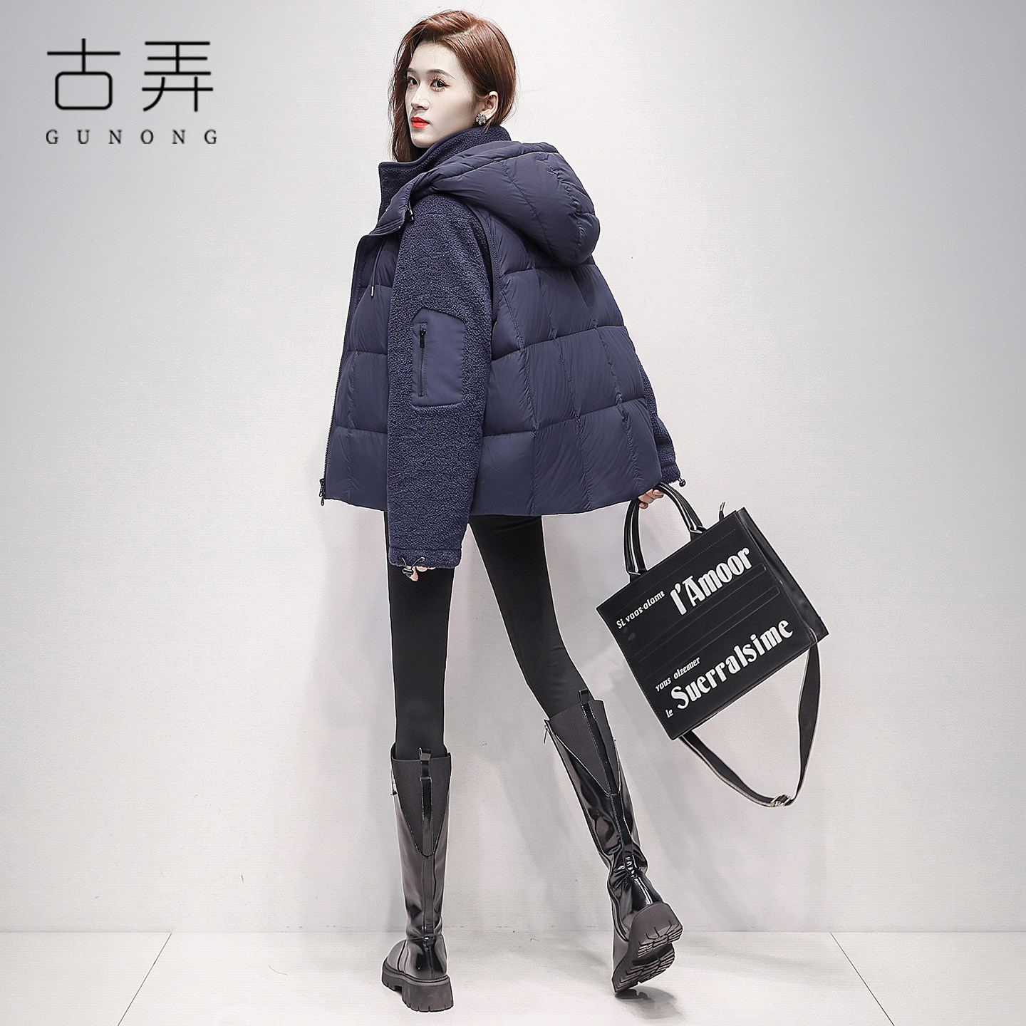 巨好看羽绒服马甲两件套女短款小个子秋冬坎肩摇粒绒内胆马夹外套