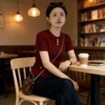 2026年夏季新款毛衣针织衫女时尚小众设计感纽扣收腰开叉短袖上衣