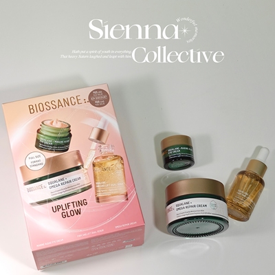 Biossance角鲨烷套装 omega修护面霜50ml+双效精华15ml+眼霜5ml