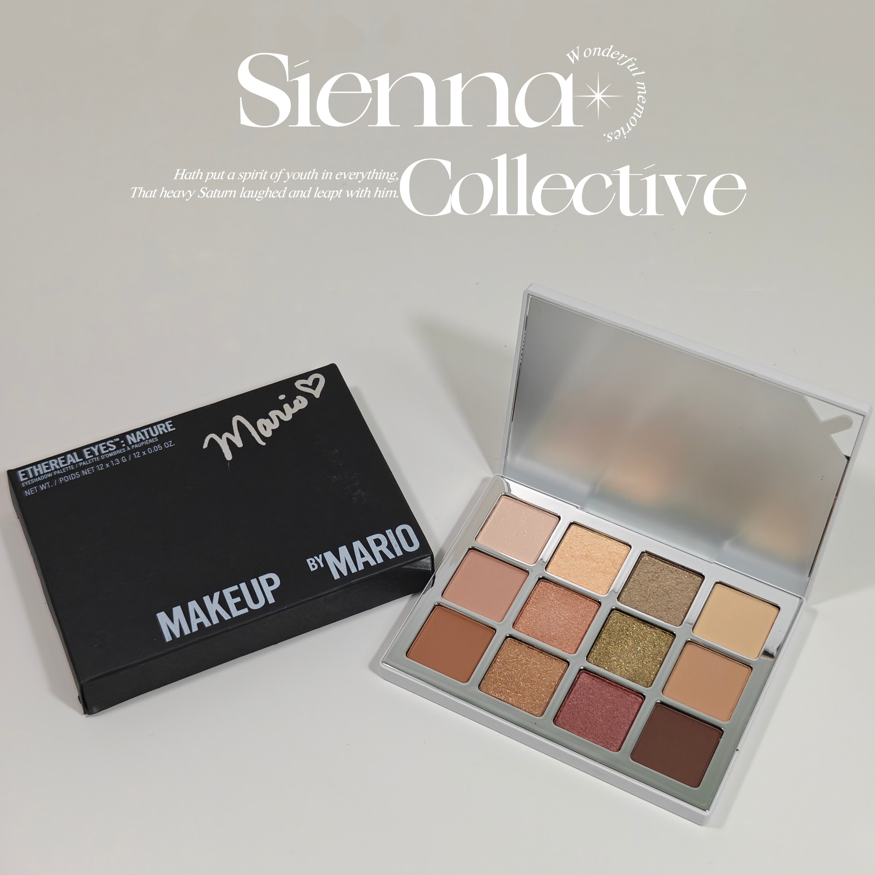 MakeupByMario25圣诞限定12色眼影盘nature/马里奥/Ethereal Eyes