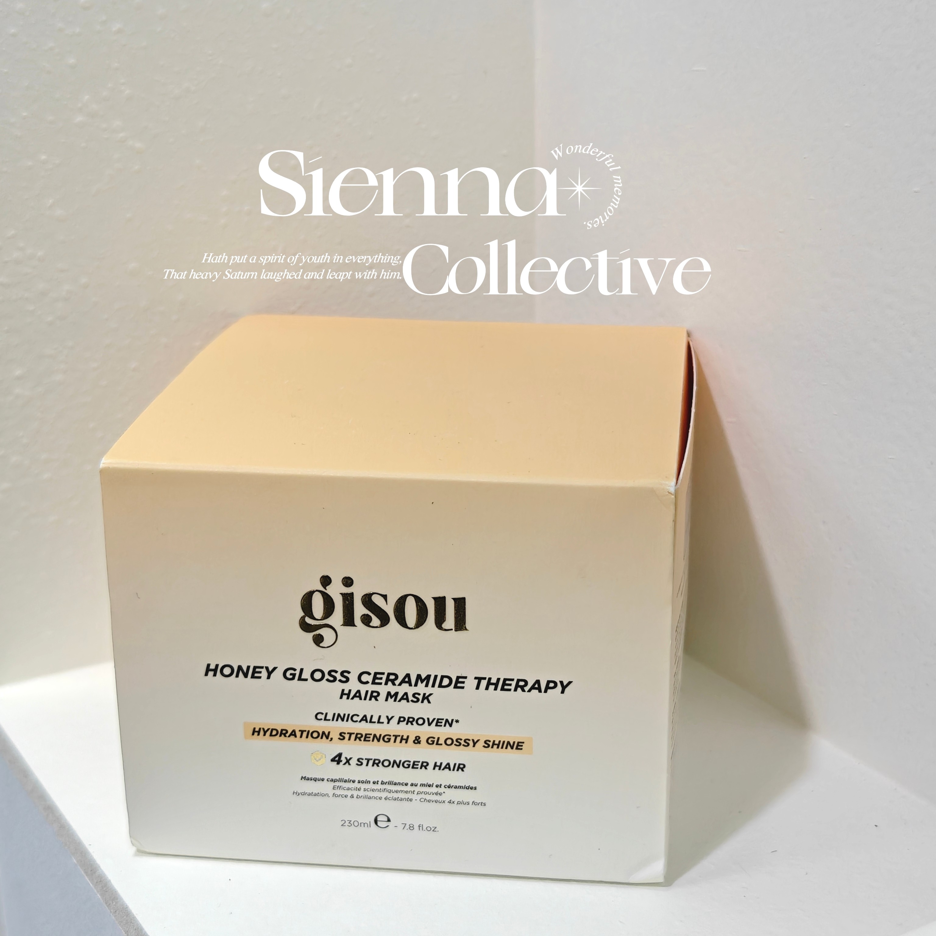 Gisou蜂蜜HoneyGloss护发素发膜230ml/护发修复/光泽/板妮推荐