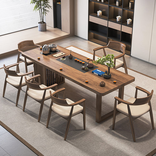 茶台金沙公爵新中式实木茶台茶桌