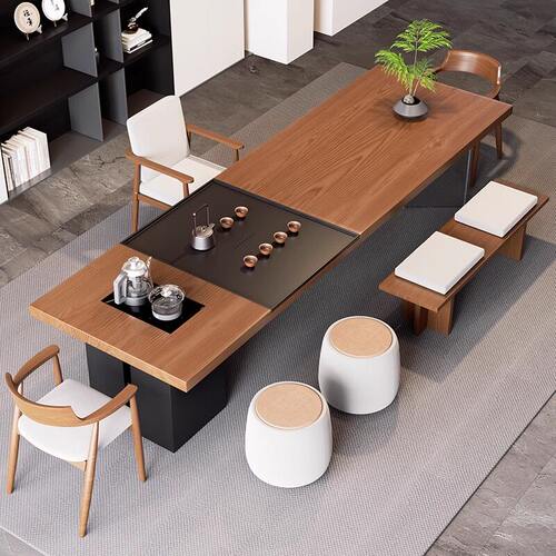 实木茶桌椅组合茶桌茶盘一体办公室泡茶台新中式2026新款茶水茶桌