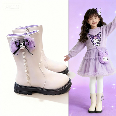 女童靴子2025新款秋冬儿童公主靴